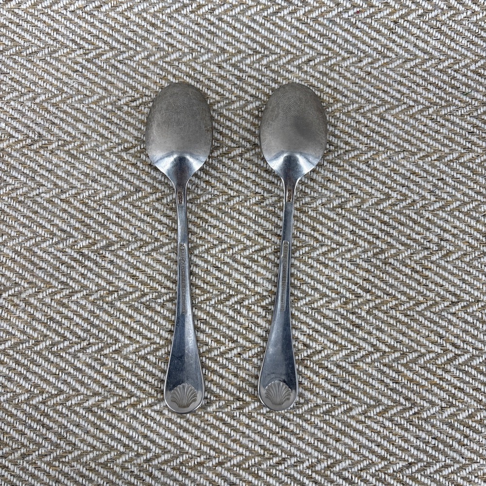 Reed & Barton Select Seychilles Seashell Stainless Steel 2 Teaspoons - Picture 3 of 4